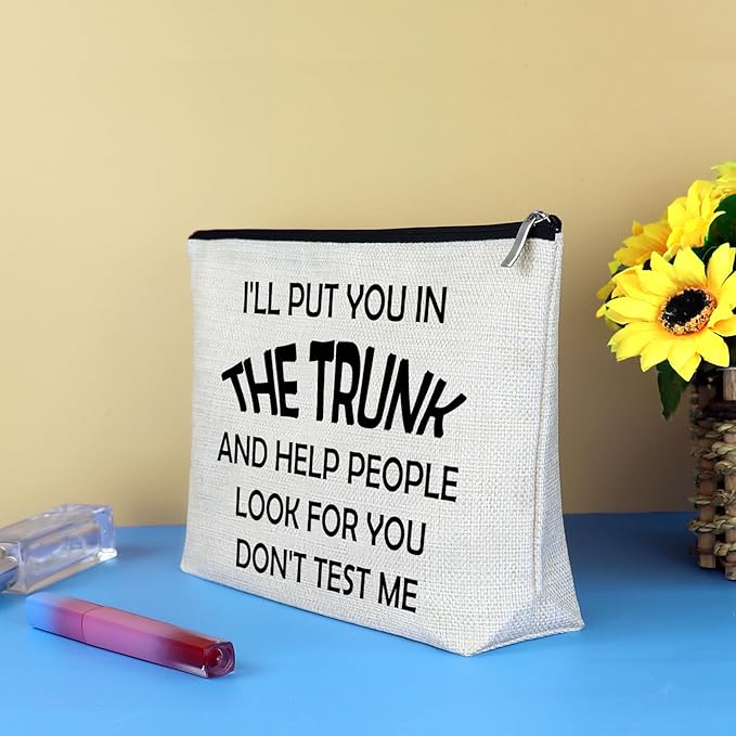 True Crime Gifts For Women Friends Makeup Bag Gift True Crime Lover Fan Podcast Lovers Gifts Cosmetic Bag Funny Serial Killer Horror Quotes Gift Birthday Halloween Graduation Present Makeup Pouch