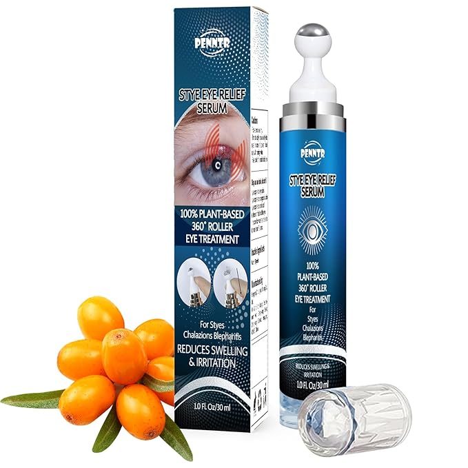 Stye Eye Treatment, Eye Serum for Stye, Chalazions & Blepharitis Roller Serum, Natural and Plant-based Formula (1 Fl Oz)