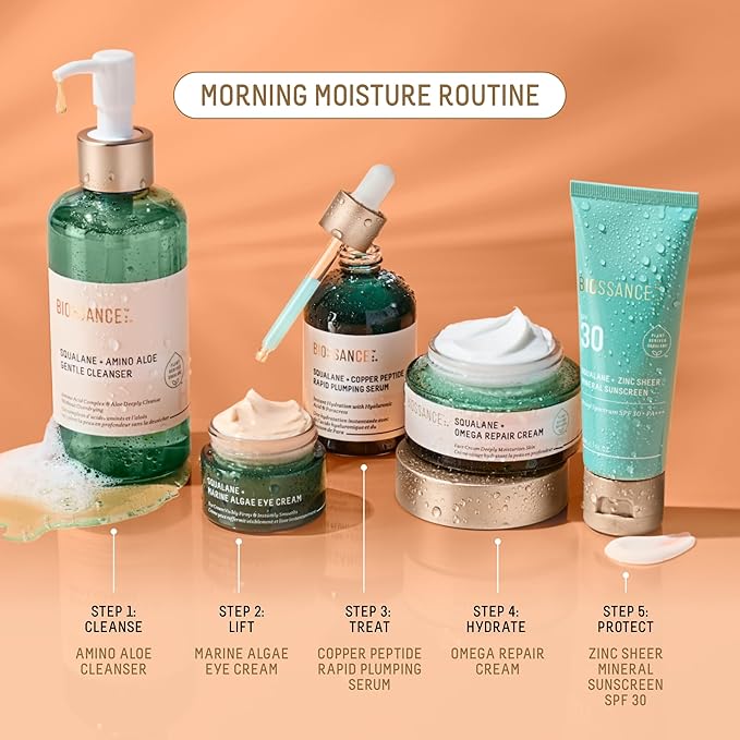 Biossance Squalane + Zinc Sheer Mineral Sunscreen. Broad-Spectrum SPF 30 PA+++ Zinc Oxide Sunscreen That Protects and Hydrates Sensitive Skin. Lightweight, Non-Greasy and Reef-Safe (1.7 ounces)
