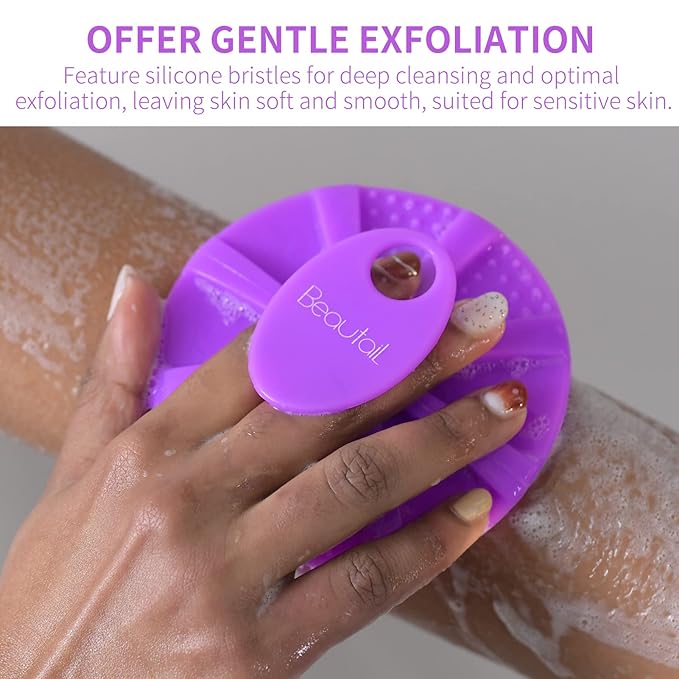 Silicone body scrubber shower bath
