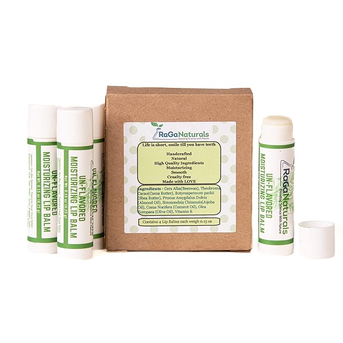 Unscented Lip Balm - 100% Natural Oil,