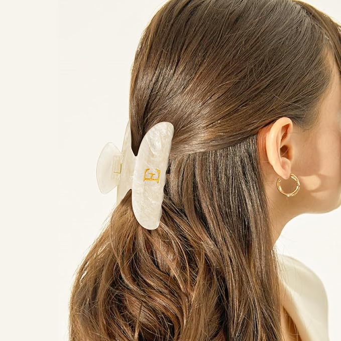 Valentines Day Birthday Gifts for Teens Girls - Initial Letter Hair Clips | Personalized Gifts | Personalized Hair Claws | Birthday Gifts for Women | Christmas Gifts for Teens Girls - Gold,L