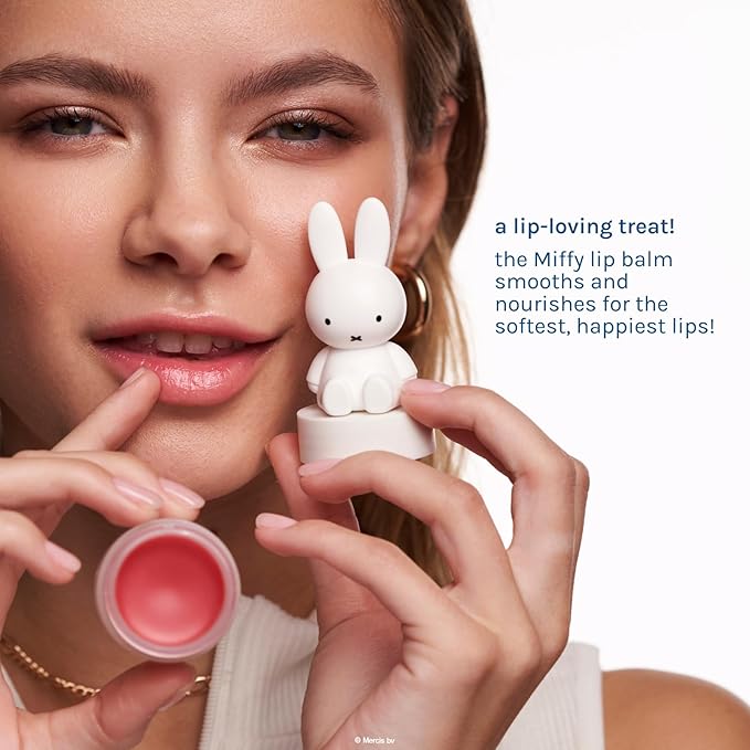The Crème Shop Miffy Tinted Lip Balm with adorable Miffy cap, with Hyaluronic Acid and Murumuru to moisturize, soften and visibly improve chapped or dry lips - Mellow Mango