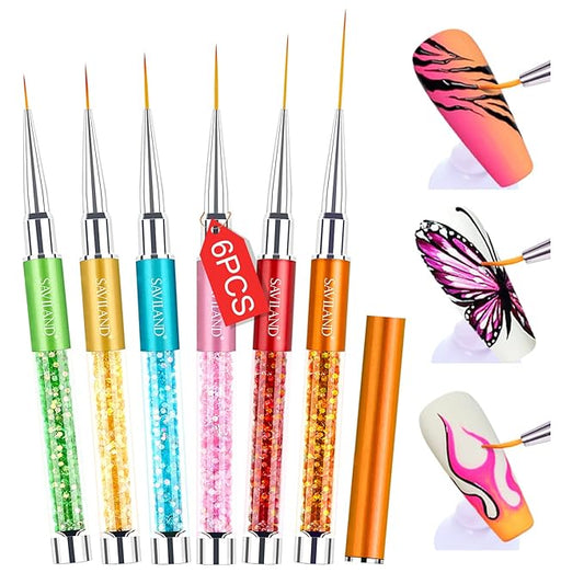 Saviland 6pcs nail art liner