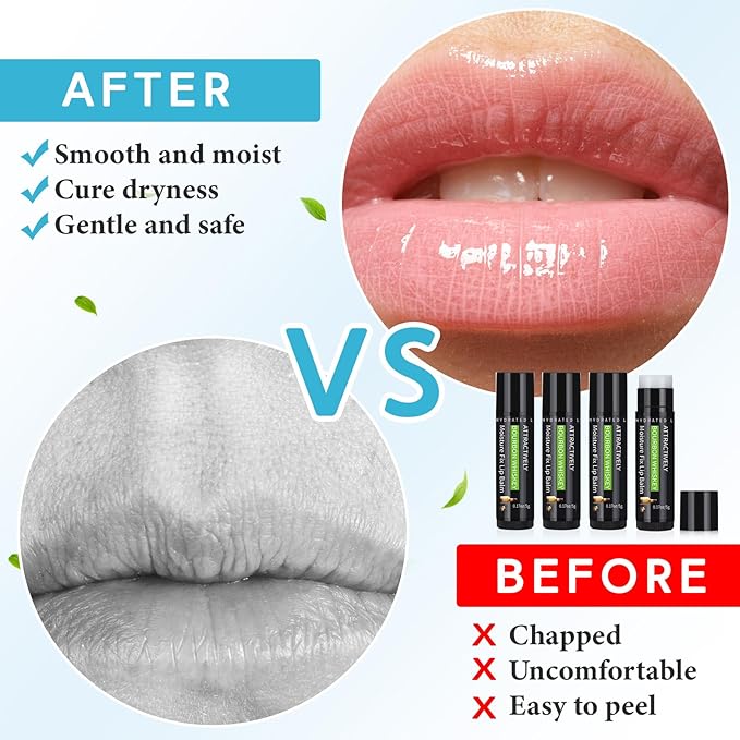 4 Pcs Lip Balm with Gift Lips