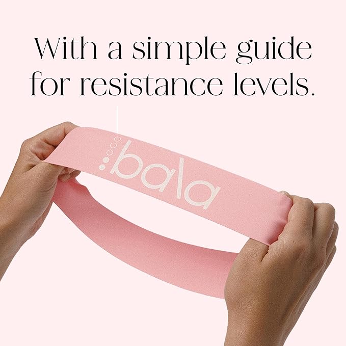 Bala Booty Bands Resistance Bands for Women & Men - Elastic Exercise Bands for Working Out - Wrist, Ankle, Legs & Booty Bands - Workout Resistance Bands for Yoga, Pilates, Strength Training