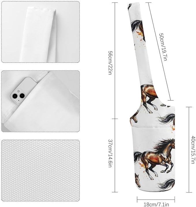 Large Yoga Mat Bag Fit Most Size for Ladies Yoga Mats Carrier Bags Multi-Functional Exercise Mat Holder Storage Bag