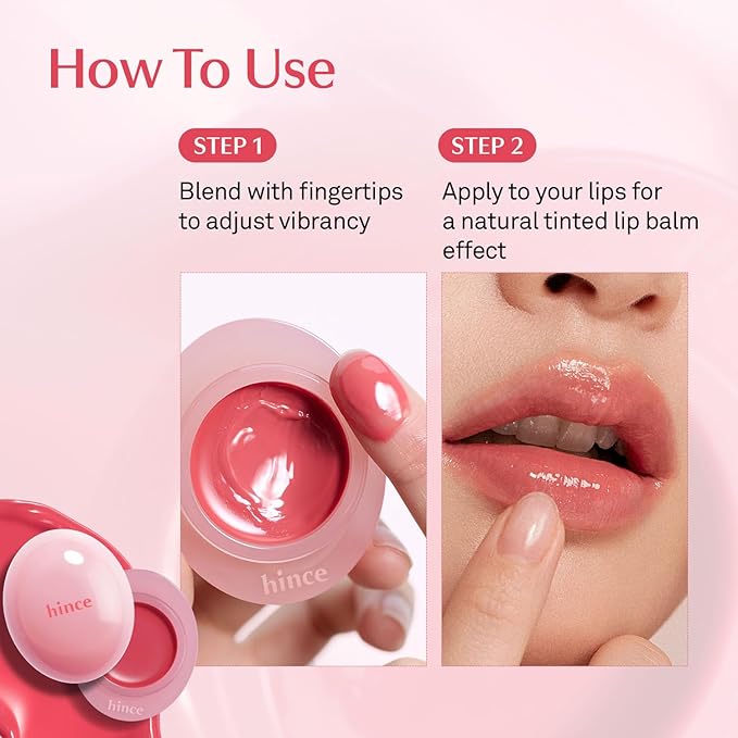HINCE Raw Glow Dewy Ball - Tinted Lip Balm, Jelly Gloss Glow, Shine and Hydration, Lip & Blush Multiuse, Vegan, 0.12 oz. (13 colors) (SODA DEW)