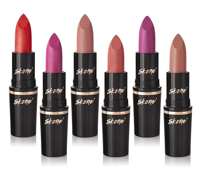 Skone Cosmestics | Charm Collection | Luxe hydrating Lip Stick | Vegan Formula | Infused with Vitamin E | Long Lasting Lightweight Lip Balm | Color Fitz - Fuschia