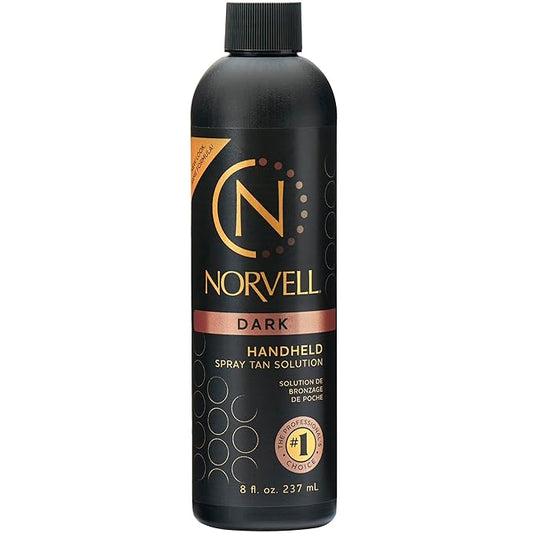 Norvell Premium Spray Tan Solution Dark 8 fl oz – Professional Sunless Tanning Formula for Deep Natural Bronze, Streak Free, Fast Drying, Long Lasting Color