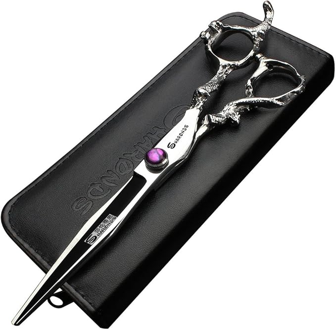7" 7.5" 8"9" Professional Hairdressing Scissors Barber Salon Hair Cutting Dragon Shears (Large). (7 inch—A)