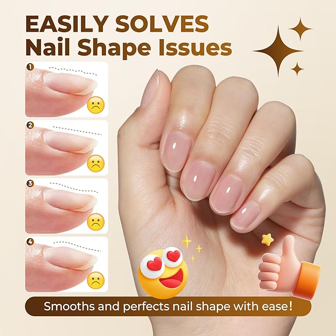 UNA GELLA 9 in 1 Gel Nail Glue U V Light Super Hold for Gel Nails Tips, 10 ml Brush On Nail Glue for Light-Color Press On Nails, Rhinestones, Base Coat, Blooming Art, Acrylic Tips Lamp Needed