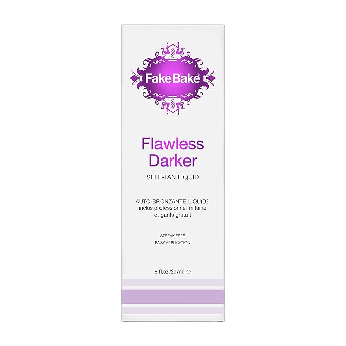 Fake Bake Flawless Darker Self-Tan Liquid 177ml + Application Mitt