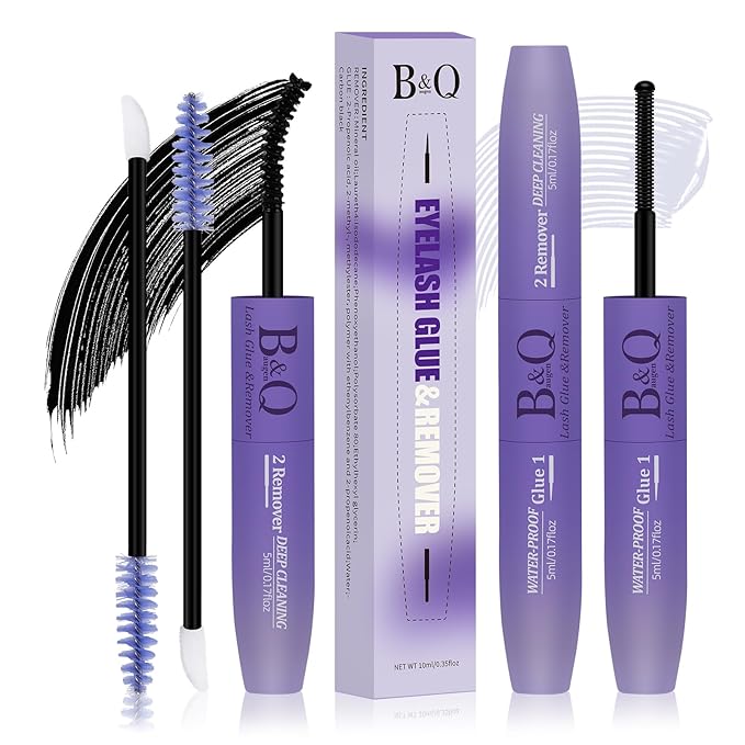 B&Qaugen Lash Bond DIY Eyelash Glue and Lash Remover Fast Removal with No Residue (Bond and Seal)