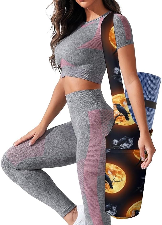 Portable Single Shoulder Yoga Mat Bag Carrier with Pocket Spacious Storage for Yoga Gym Fitness