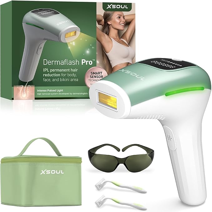 IPL Laser Hair Removal, Painless Hair Remover for Women & Men, Ideal for Armpits, Legs, Face & Bikini, At-Home Long-Lasting Hair Reduction