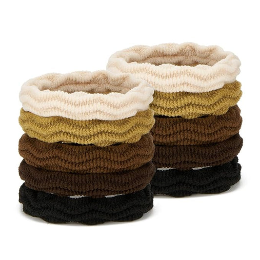 10 Pcs No Damage Hair Ties Thick Hair Elastic Rubber Bands Hair Accessories Scrunchies Seamless for Women