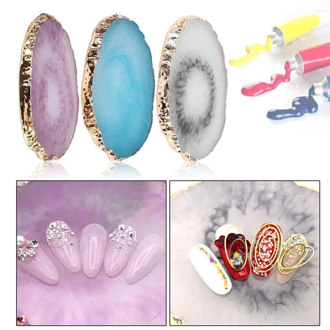 Nail Art Palette, Natural Resin Stone Nail Art