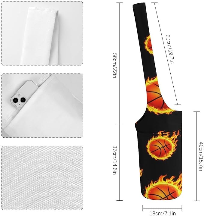 Portable Yoga Mat Carrier Single Shoulder Bag with Pocket Spacious for Yoga Gym Fitness Travel