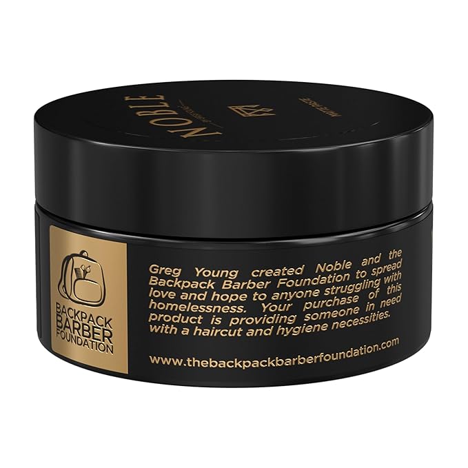 Noble By Greg Young - Strong Hold Matte Hair Paste | Flexible & Long-Lasting Sculpting Paste for All Hair Types and Styles | No Flakes | 3 oz