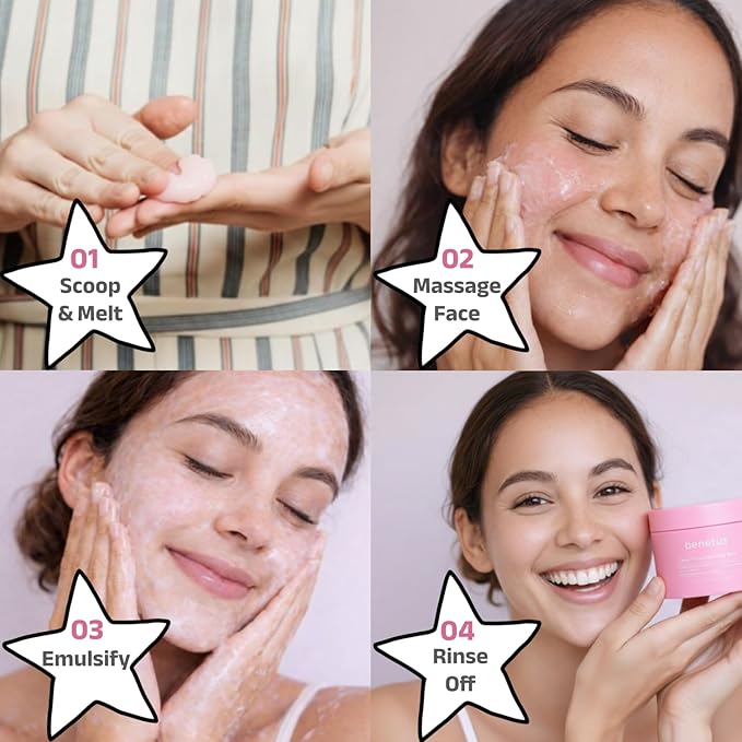 Deep Pure Cleansing Balm, Gentle Natural Face Makeup Remover Balm with CICA & Plant Oils, Nourishing & Hydrating, Removes Makeup & Sunscreen, for Oily, Dry & Sensitive Skin, Pore-Cleansing , 3.5 fl oz