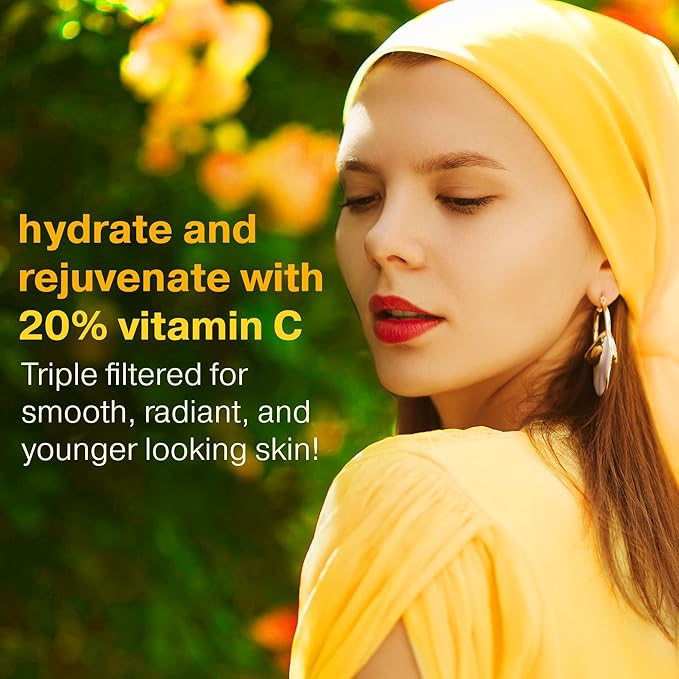 Double Size (2OZ), 20% Vitamin C Serum for Face with Hyaluronic Acid, Face Serum Vitamin C, Vitamin C for Face Serum for Women, Vitamin C Oil for Face, Vit C Serum for Face, Vitamin C Face Serum