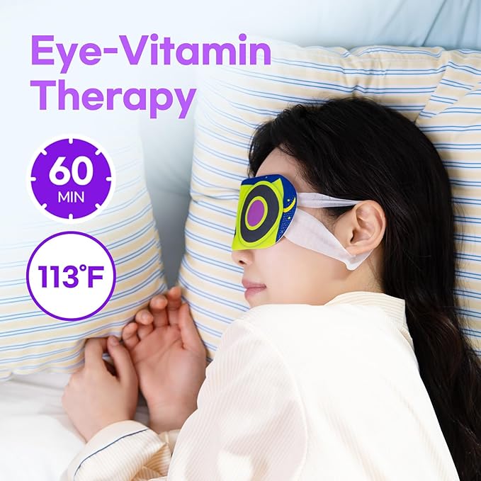OOwl Mighty Steam Eye Mask, 48 Pack Disposable Self-Heating Warm Compress for Dry Eyes, Puffy Eyes, and Fatigue Relief, Unscented Heated Sleep Mask for Travel, Spa, Home & Gifts for Women & Men