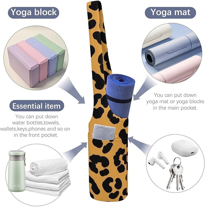 Large Yoga Mat Bag Fit Most Size for Ladies Yoga Mats Carrier Bags Multi-Functional Exercise Mat Holder Storage Bag