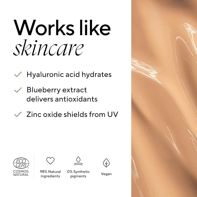 MÁDARA Organic Skincare | Skin Equal Soft Glow Foundation SPF15 Sand 40-30 ml, Mineral foundation with hyaluronic acid, Buildable medium coverage, Dewy foundation, Vegan, COSMOS natural certified