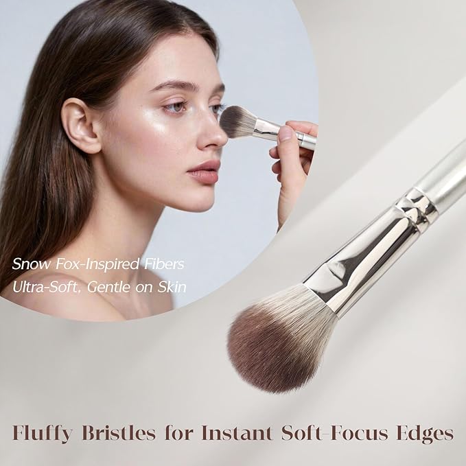 GUOXIAONIU Blush Brush for Cheeks, Blending Brush, Contour Bronzer Brush, makeup brush, Ideal for All Face Makeup & Foundation for Liquid, Cream and Powder Face Makeup, Vegan & Cruelty-Free