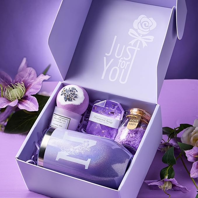 Birthday Gifts for Women - Relaxing Spa Gift Basket Set, Gifts for Women Who Have Everything, Christmas, Valentine's Day, Mothers Day Gifts, Galentines Day Gifts, Gifts for Mom Best Friend Grandma (N)