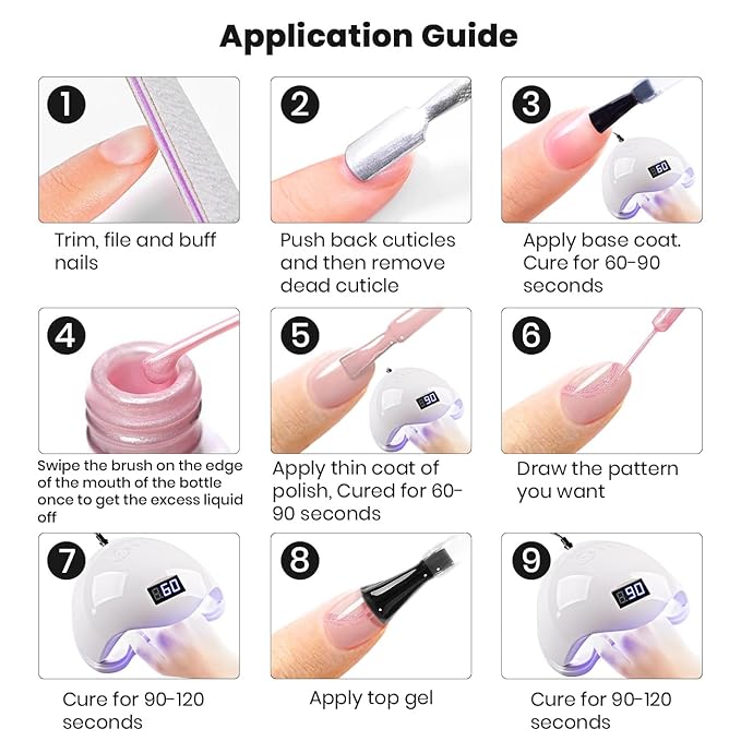 RARJSM Pearl Nail Art Gel Liner 2 Pcs Set Pearlescent Milky Silver White and Pink Shell Glitter Swirl Effect Gel Nail Polish 8ml Build in Thin Brush Painted Drawing Striper GelPolish Curing Requires