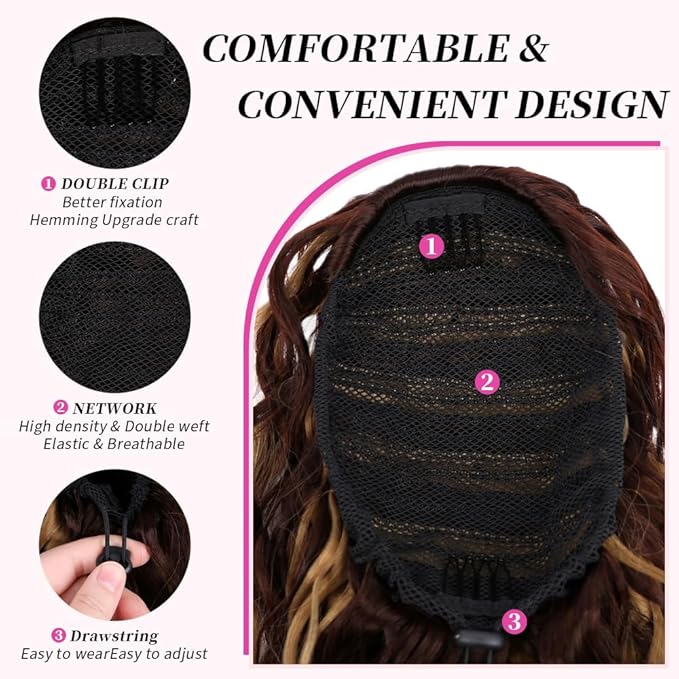 Short Deep Wave 10 Inch Drawstring Ponytail for Women Curly Ponytail Hair Extension Curly Deep Wave Hair Ponytail for Daily Use(P4/27)