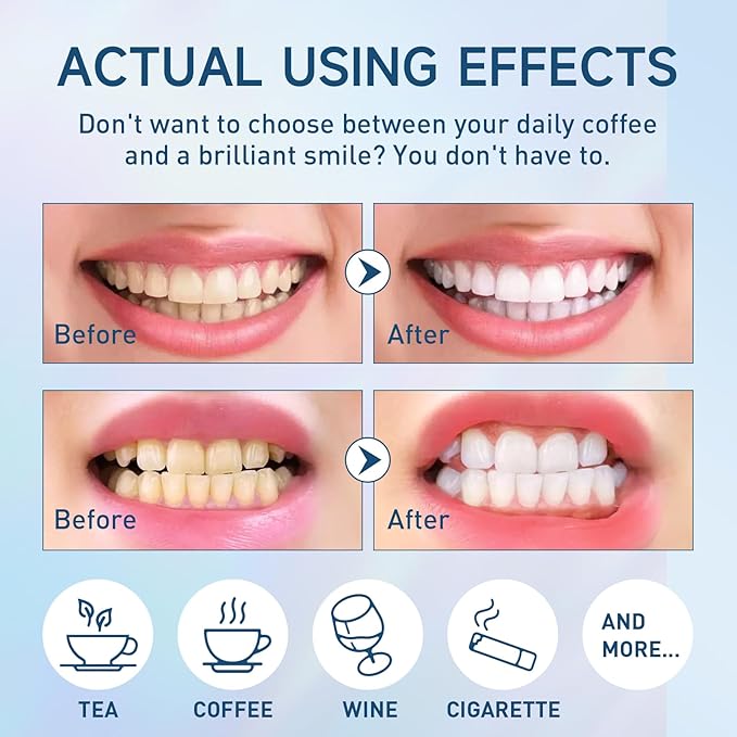 Teeth Whitening Powder 2PCS Tooth Powder Instant Tooth Whitening Mint Flavor Teeth Whitener Toothpaste Powders for Tooth Stain Removal 100g/3.53oz
