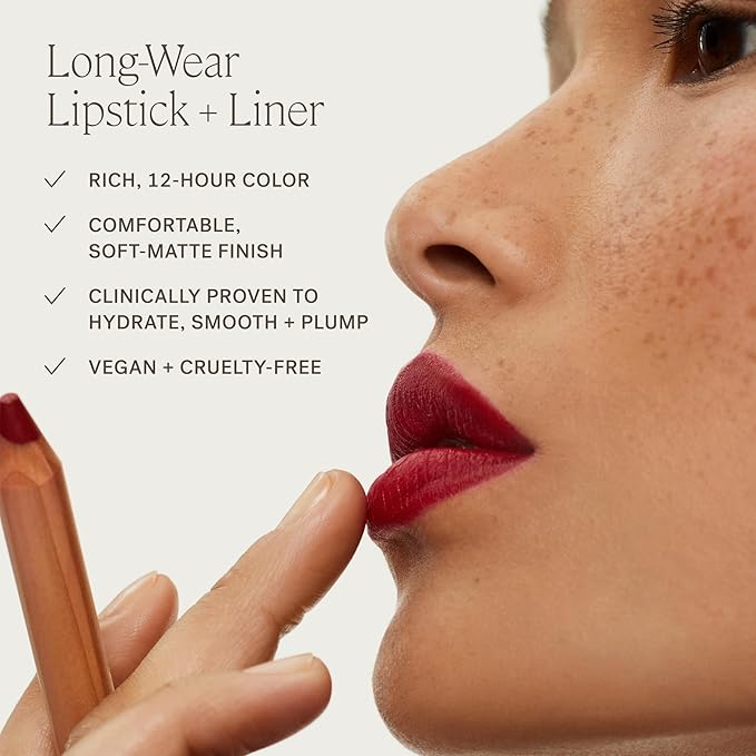 ILIA - Lip Sketch Hydrating Crayon | Non-Toxic, Cruelty-Free, Hyaluronic Acid, Hydrating + Long Lasting, Crease-Resistant, Demi-Matte (Case Study)