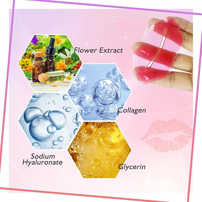 Adofect 30 Pieces Collagen Crystal Lip