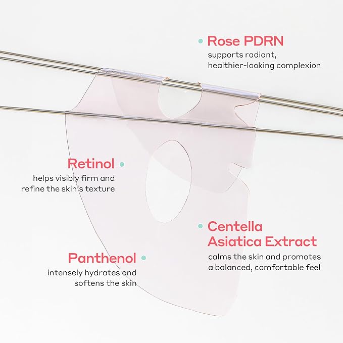 CELLEANSER ROSETINOL™ PDRN Glow Mask – Smooth, Healthy Glow Skin Hydrogel Facial Mask with Rose PDRN & Retinol (25g x 5ea.)