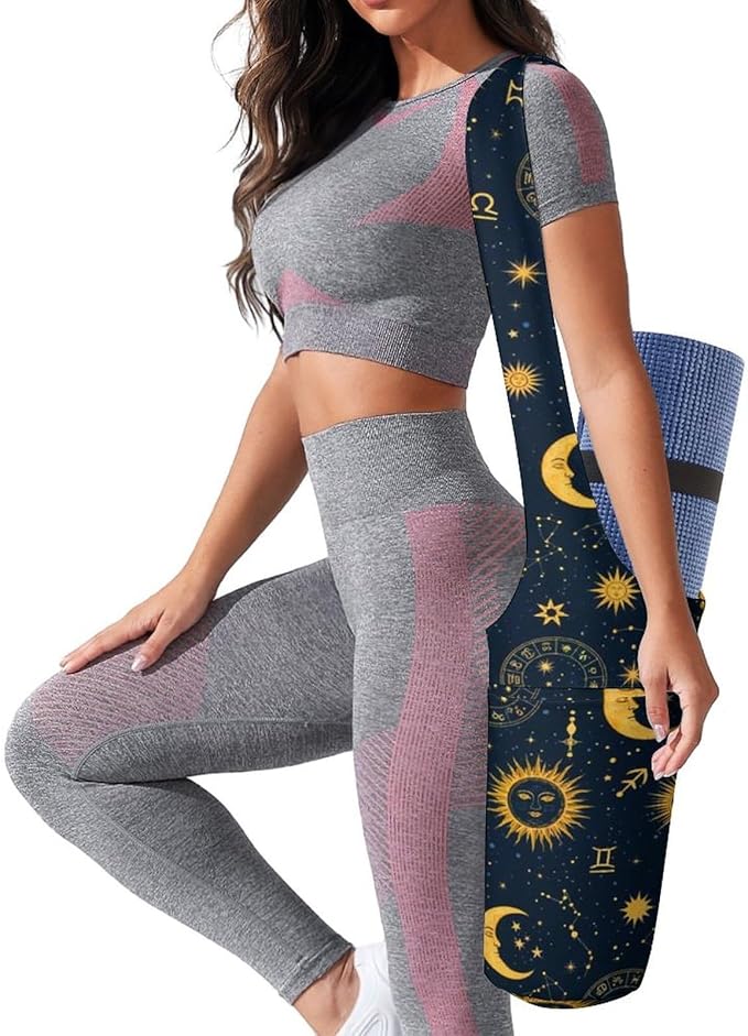 Portable Yoga Mat Carrier Single Shoulder Bag with Pocket Spacious for Yoga Gym Fitness Travel