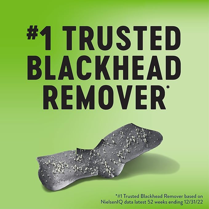 Biore Charcoal Deep Cleansing Pore Strips, Nose Strips for Blackhead Removal on Oily Skin, Features C-Bond Technology with Instant Pore Unclogging, 18 Count