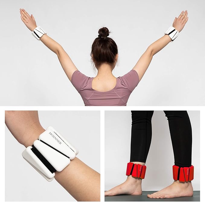 Adjustable Women Wrist Weights - Silicone Bracelet Button 1 LB 2 Per