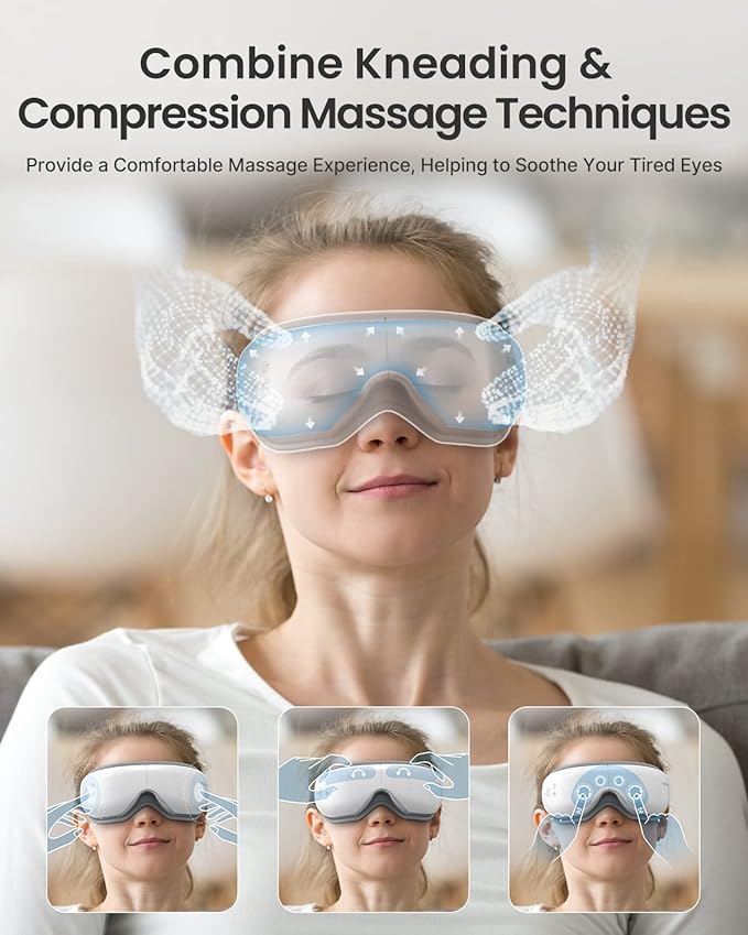 RENPHO Eye Massager with Heat, Valentines Day Gifts for Her Him Birthday Gifts for Women Mom, FSA Eligible HSA Eye Mask App Control for Migraine,Sleep Mask for Dry Eyes Relax for Men Dad Eyeris 1