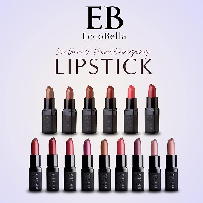 Ecco Bella Natural Moisturizing Lipstick | Long Lasting Lip Color - Gluten, Paraben, and Fragrance Free Lipstick - Cafe Au Lait, 0.13 oz