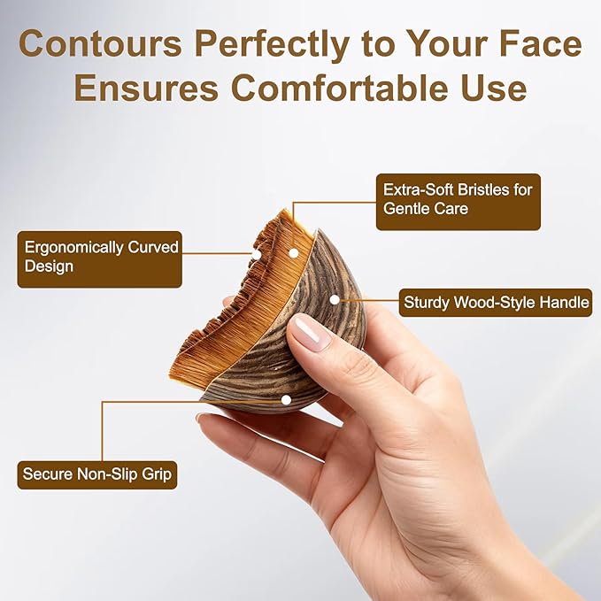 Lymphatic Contour Face Brush – Precision-Fit Lymphatic Drainage Brush for Facial Massage, Gently Fits The Skin to Help Relieve Fatigue, Lymphatic Face Brush (2) (2PSC)