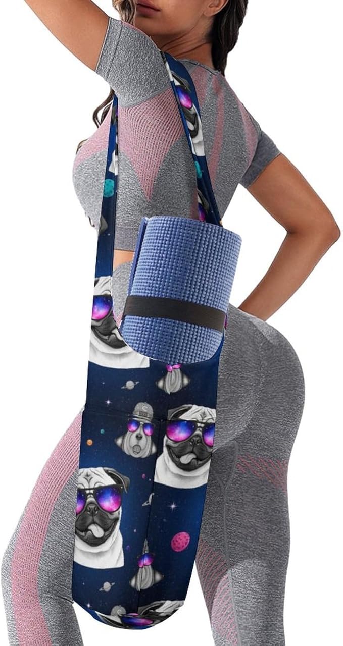 Portable Single Shoulder Yoga Mat Bag Carrier with Pocket Spacious Storage for Yoga Gym Fitness