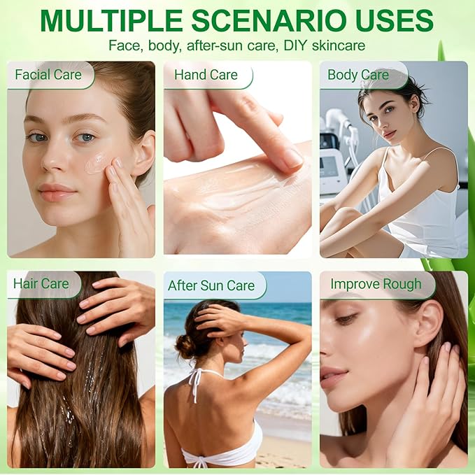 Erinde 60 Pack Aloe Vera Gel for Face, Hair & Body, 99% Pure Aloe Vera Gel for Sunburn Relief, After Sun Skin Care Relief, Skin Care Bulk Soothing Hydrating Aloe Gel Travel Size for All Skin Types