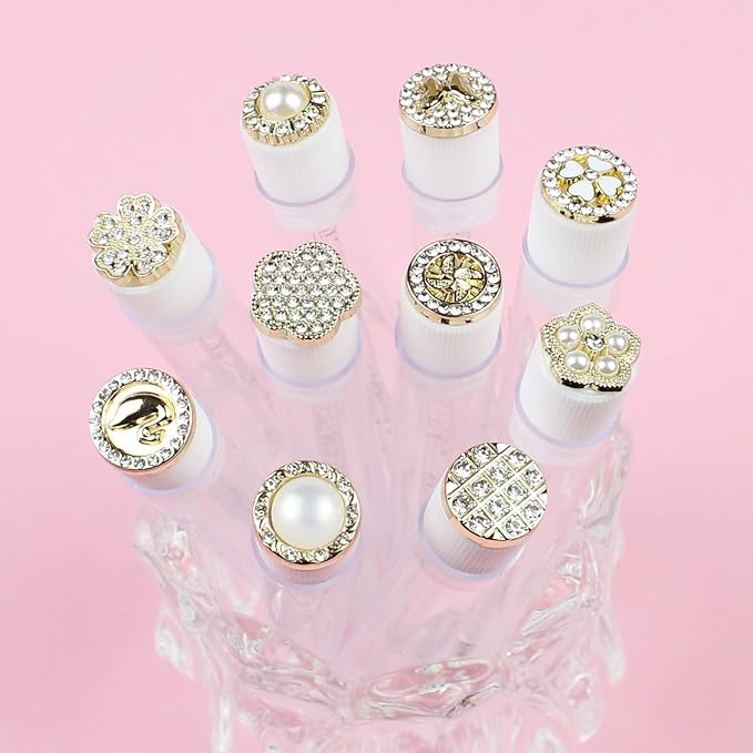 20pcs Mascara Wands Tube Reusable Lash Brush Golden Metal Tube Eyelash Brush Tubes Spoolies Lash Extension Brushes Applicators Makeup Tools (Golden Metal-MIX)
