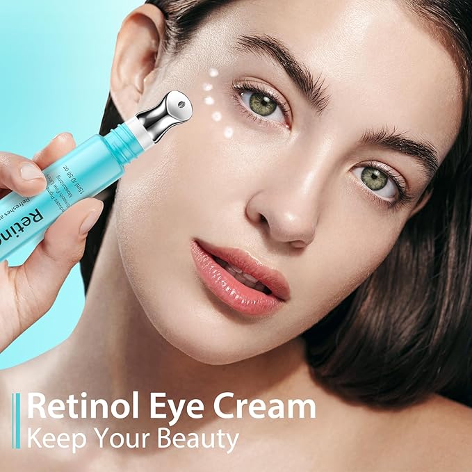 Seacall Retinol Eye Cream - Eye Serum for Dark Circles & Puffiness Anti-Aging - Under Eye Cream with Hyaluronic Acid & Caffeine to Reduce Wrinkles & Repair the Eye Area (15ml)