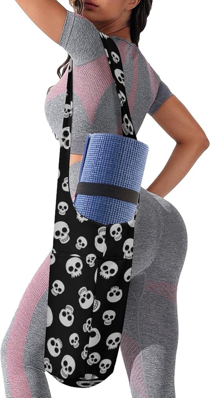 Yoga Mat Bag for Women, Stylish Yoga Mat Tote Sling Carrier Bag, Long Strap Exercise Mats Totes Sport Storage Bag