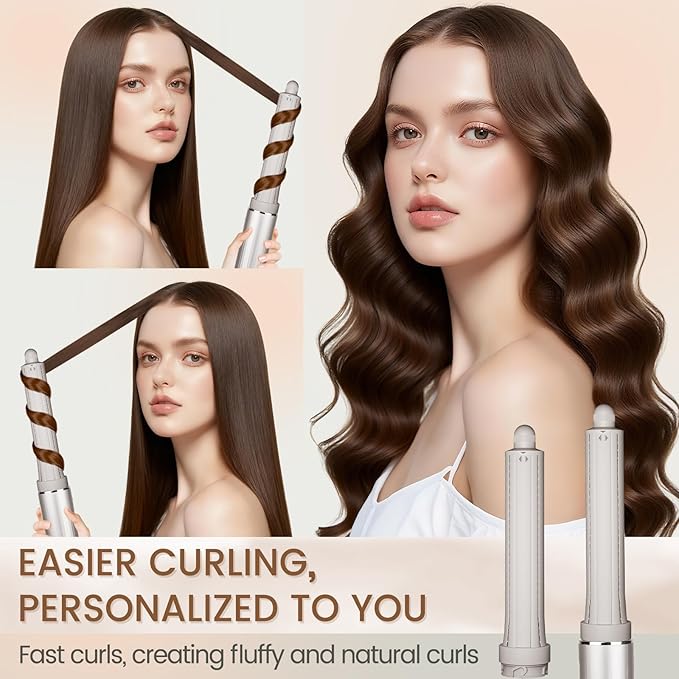 1.2in Long Hair Curling Barrel Attachment for Shark FlexStyle, Auto-Wrap Curling Iron Curlers to Create Natural Classic and Textured Waves Loose Curls Waves