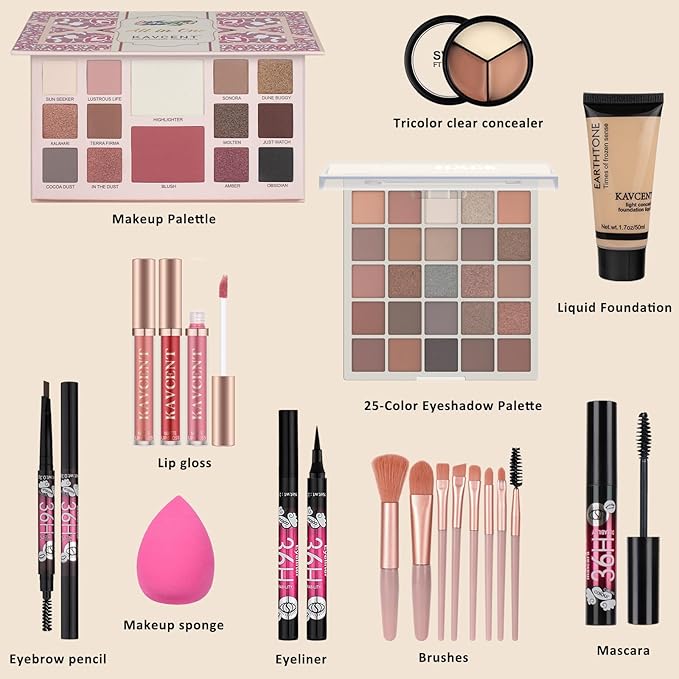 Makeup Kit for Teens Makeup Kit for Women Full Kit Eyeshadow Makeup Gift Set for Women Teen Girls Teenagers Teen Makeup Set for Teens 13-15